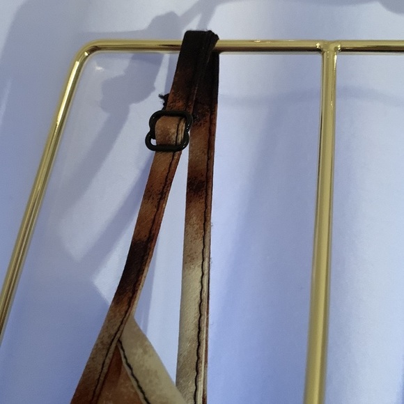 Brown, Cream & White Tie-dye Slip Dress Size XL #008 - Picture 5 of 9